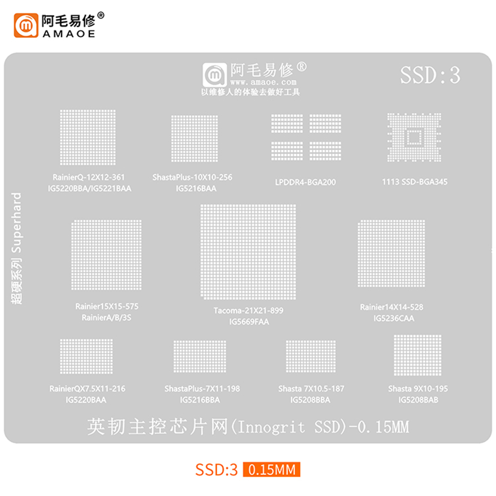 AMAOE SSD Reballing Stencil SS - đánh giá và giá Ddr2 Ram