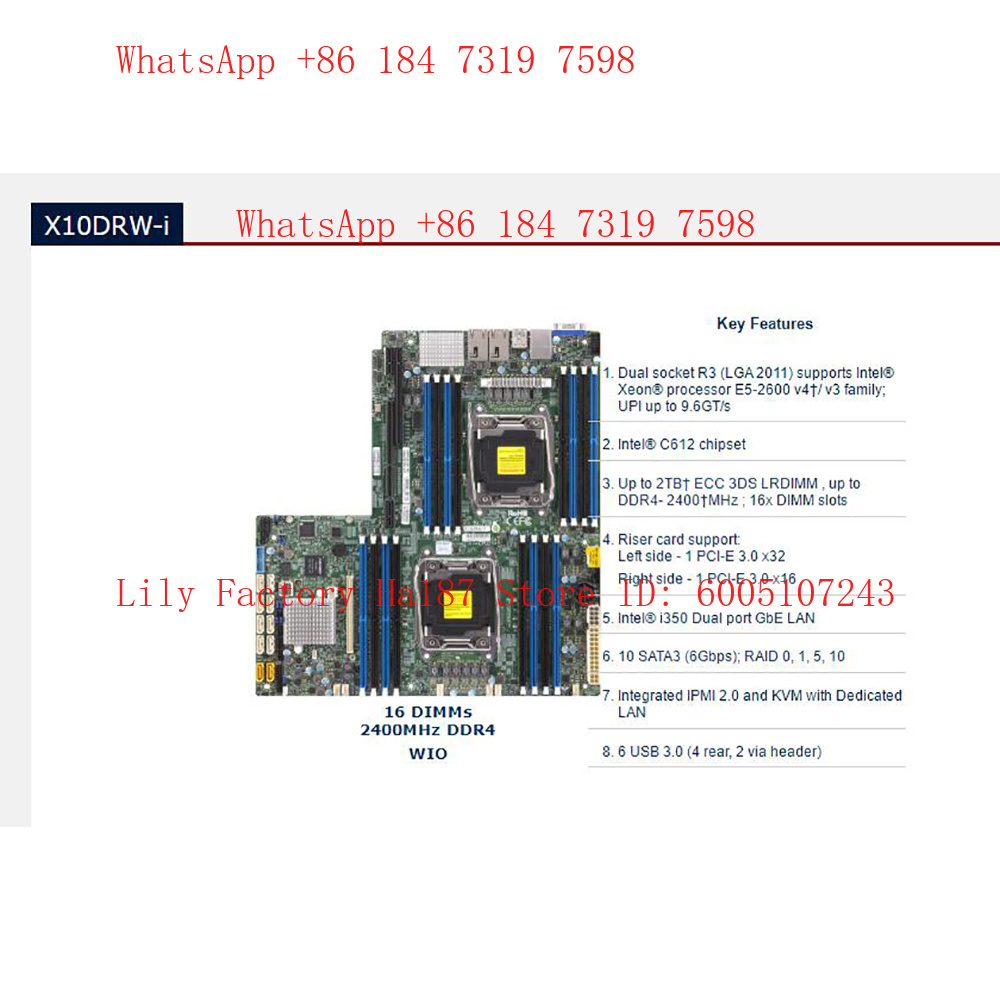 Board C612 2011 E5-2600 16 DIM - đánh giá và giá Ddr4 2400Mhz