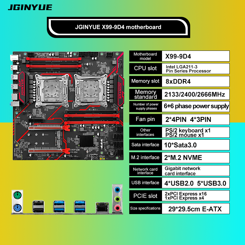 JGINYUE X99‑9D4 Dual LGA2011‑3 - đánh giá và giá Ecc Ram Server
